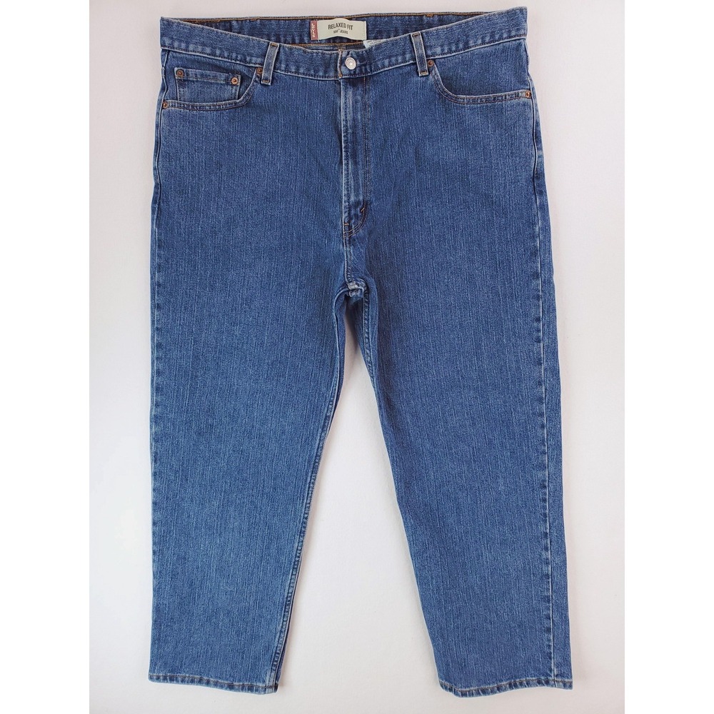 Levis 550 Jeans Mens 42x30 Blue Relaxed Fit Tapered Leg Medium Wash Denim Pants